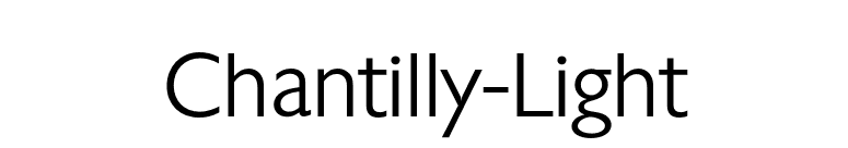 Chantilly-Light font preview
