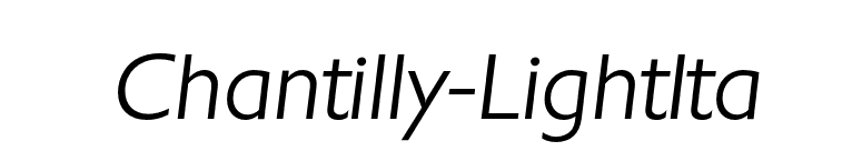 Chantilly-LightIta font preview