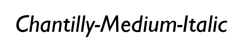 Chantilly-Medium-Italic font preview