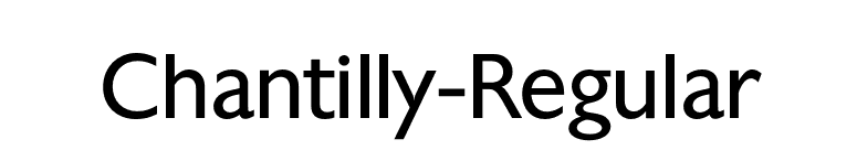 Chantilly-Regular font preview