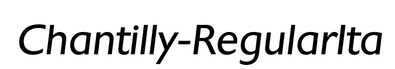Chantilly-RegularIta font preview