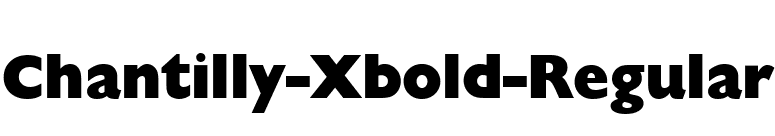 Chantilly-Xbold-Regular font preview