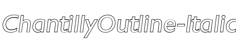 ChantillyOutline-Italic font preview