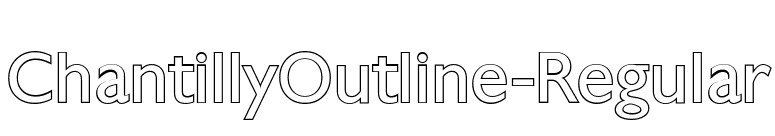 ChantillyOutline-Regular font preview