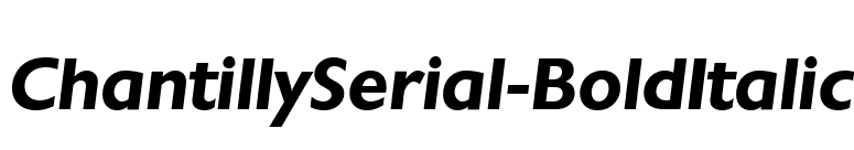ChantillySerial-BoldItalic font preview