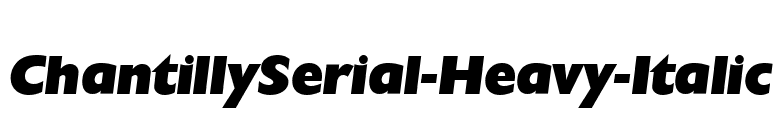 ChantillySerial-Heavy-Italic font preview
