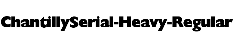ChantillySerial-Heavy-Regular font preview