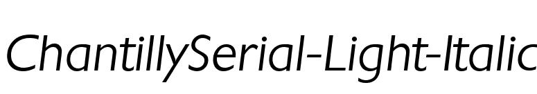 ChantillySerial-Light-Italic font preview