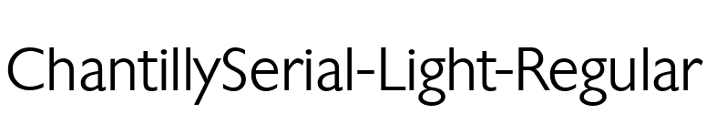 ChantillySerial-Light-Regular font preview