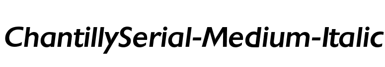 ChantillySerial-Medium-Italic font preview