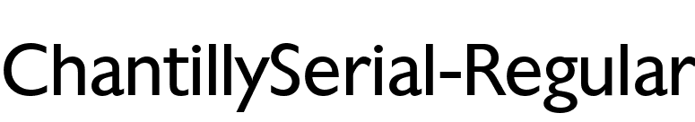 ChantillySerial-Regular font preview