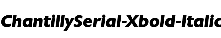 ChantillySerial-Xbold-Italic font preview