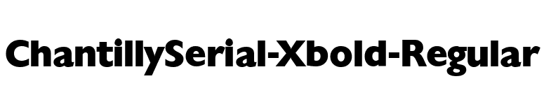 ChantillySerial-Xbold-Regular font preview
