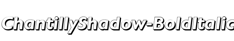 ChantillyShadow-BoldItalic font preview