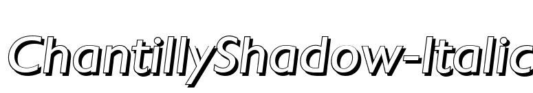 ChantillyShadow-Italic font preview