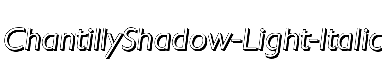 ChantillyShadow-Light-Italic font preview