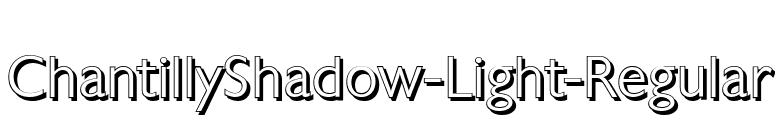 ChantillyShadow-Light-Regular font preview
