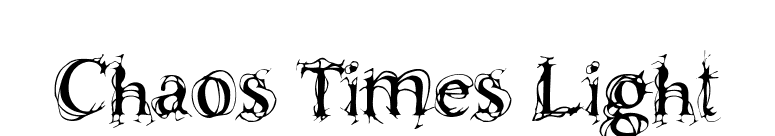 Chaos Times Light font preview