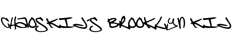 ChaosKid's Brooklyn Kid font preview