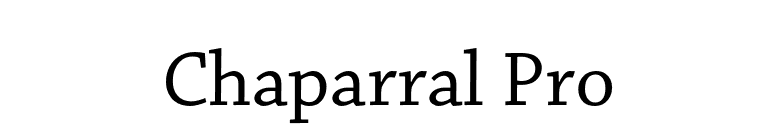 Chaparral Pro font preview