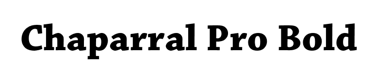 Chaparral Pro Bold font preview