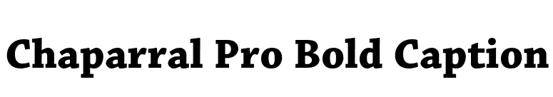 Chaparral Pro Bold Caption font preview