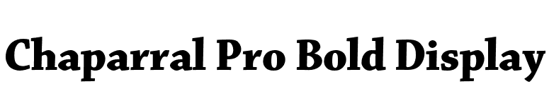 Chaparral Pro Bold Display font preview