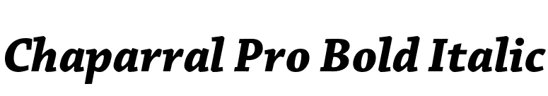 Chaparral Pro Bold Italic font preview