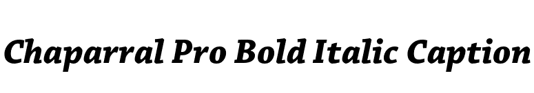 Chaparral Pro Bold Italic Caption font preview