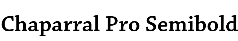 Chaparral Pro Semibold font preview
