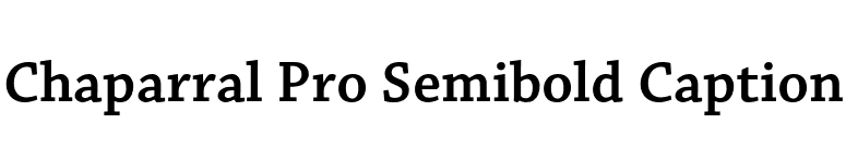 Chaparral Pro Semibold Caption font preview