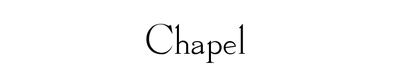 Chapel font preview