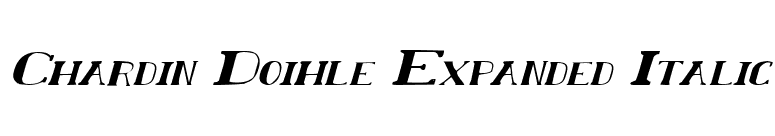 Chardin Doihle Expanded Italic font preview
