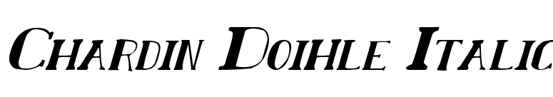 Chardin Doihle Italic font preview