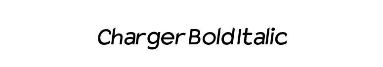 Charger Bold Italic font preview
