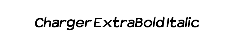 Charger ExtraBold Italic font preview
