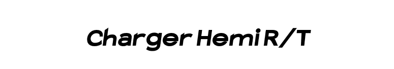 Charger Hemi R/T font preview