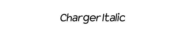 Charger Italic font preview