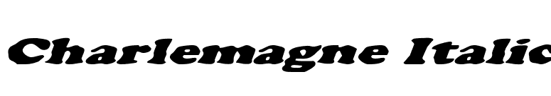 Charlemagne Italic font preview