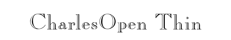 CharlesOpen Thin font preview