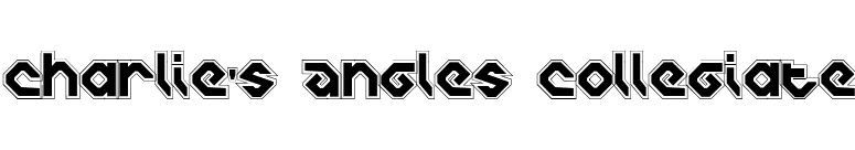 Charlie's Angles Collegiate font preview