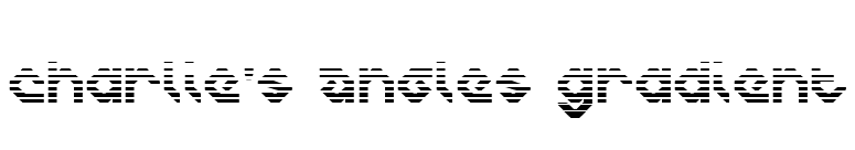 Charlie's Angles Gradient font preview