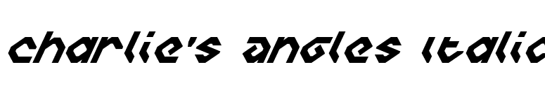 Charlie's Angles Italic font preview