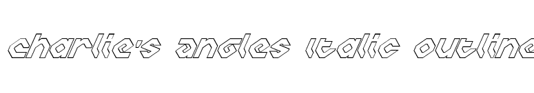 Charlie's Angles Italic Outline font preview