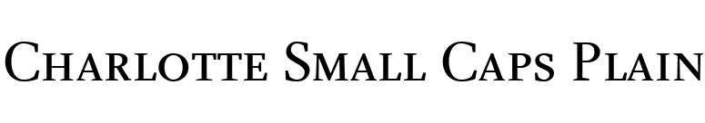 Charlotte Small Caps Plain font preview