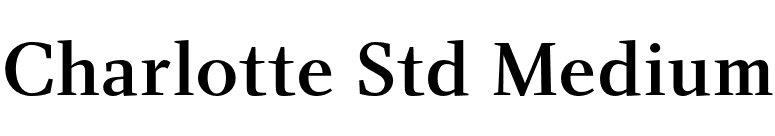 Charlotte Std Medium font preview