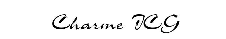 Charme ICG font preview