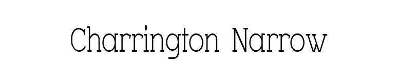 Charrington Narrow font preview