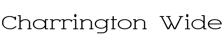 Charrington Wide font preview
