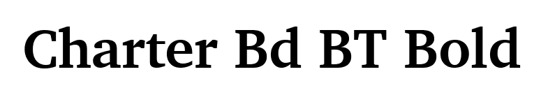 Charter Bd BT Bold font preview